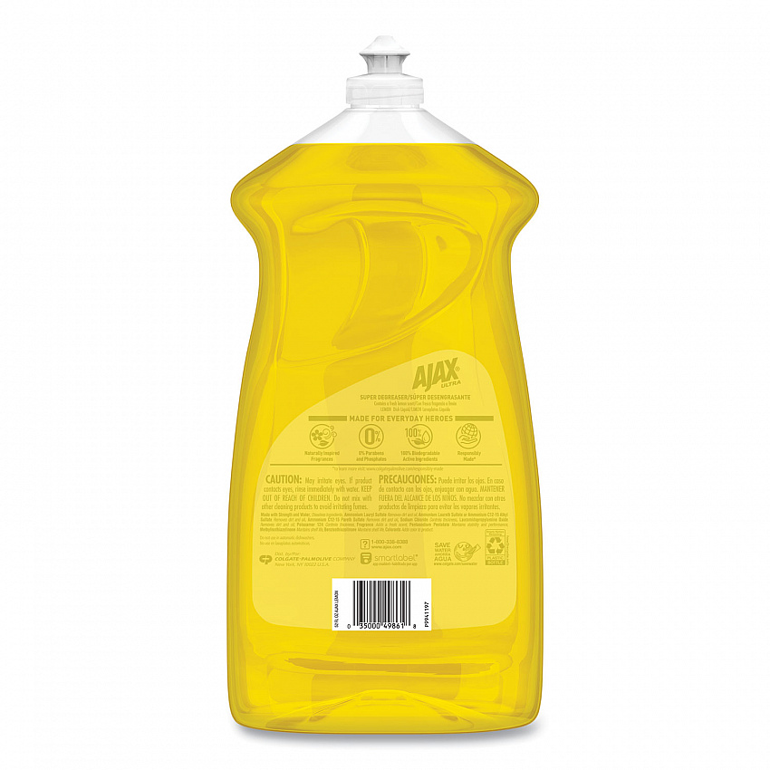 Dish Detergent, Lemon Scent, 52 oz Bottle, 6/Carton (49861)