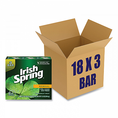 Bar Soap, Clean Fresh Scent, 3.75 oz, 3 Bars/Pack, 18 Packs/Carton (14177)