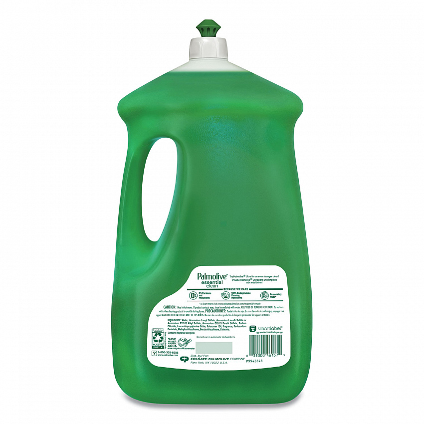 Dish Soap Liquid, Original Scent, Green, 90 oz Bottle, 4/Carton (46157)
