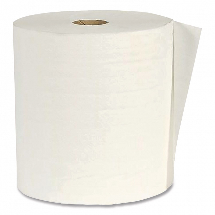 Hardwound Paper Towel Roll, Virgin Paper, 1-Ply, 7.88" x 800 ft, White, 6/Carton (W80166)
