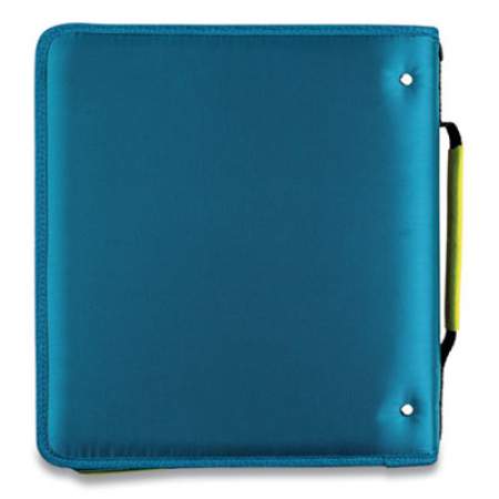 Five Star Zipper Binder, 3 Rings, 2" Capacity, 11 x 8.5, Teal/Yellow Accents (24440216)