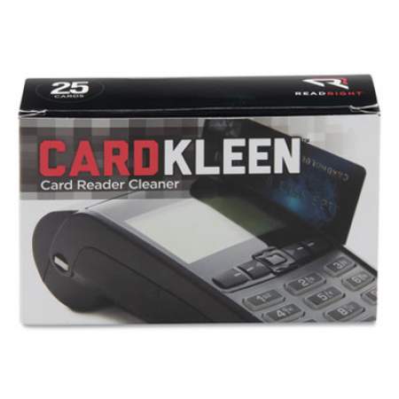 Read Right CardKleen Presaturated Magnetic Head Cleaning Cards, 3 3/8" x 2 1/8", 25/Box (RR1222)