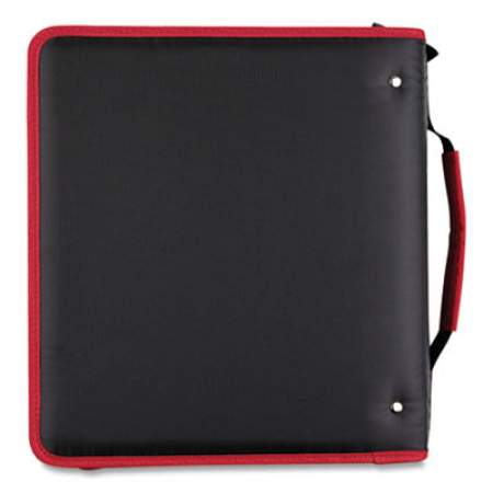 Five Star Zipper Binder, 3 Rings, 2" Capacity, 11 x 8.5, Black/Red Accents (29052CE8)