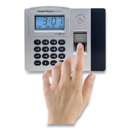 Pyramid Technologies TimeTrax EZ Swipe Time Clock System, LCD Display, Black (645518)