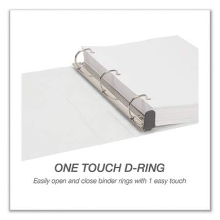 Samsill Earth's Choice Heavy-Duty Biobased One-Touch Locking D-Ring View Binder, 3 Rings, 1" Capacity, 11 x 8.5, White (24452261)
