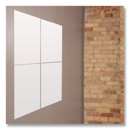 Quartet Enclosed Indoor Cork Bulletin Board w/Sliding Glass Doors, 39 x 38, Silver Frame (1153123)