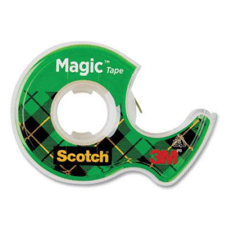 Scotch Magic Tape in Handheld Dispenser, 1" Core, 0.75" x 25 ft, Clear, 3/Pack (3105)