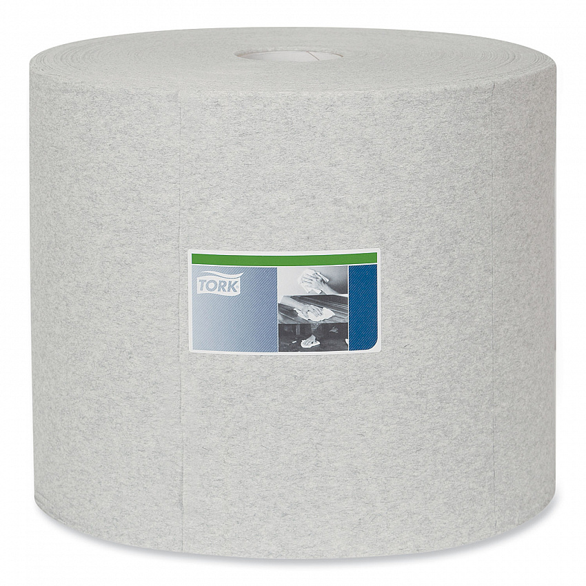 Industrial Cleaning Cloths, 1-Ply, 12.6 x 13.3, Gray, 1,050 Wipes/Roll (520305)