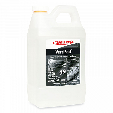VersiFect FastDraw Cleaner Disinfectant, Fresh Scent, 2 L Bottle, 4/Carton (38204700)