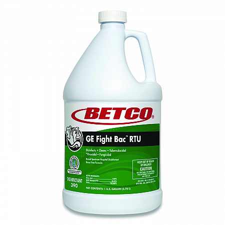 GE Fight Bac RTU Disinfectant, Fresh Scent, 1 gal Bottle, 4/Carton (3900400)