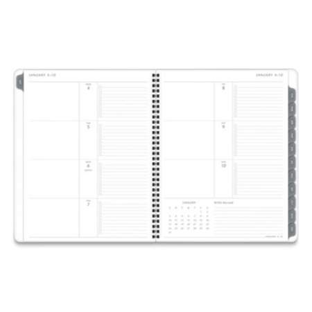 AT-A-GLANCE Elevation Linen Weekly/Monthly Planner, 11 x 8.5, Charcoal Cover, 12-Month (Jan to Dec): 2022 (75955L05)