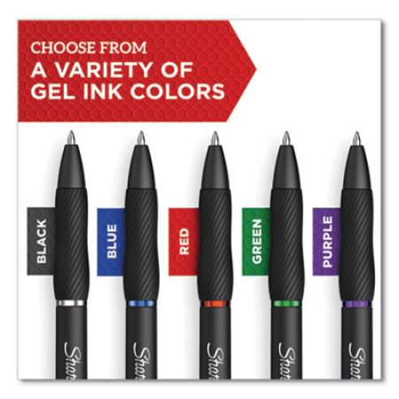 Sharpie S-Gel S-Gel High-Performance Gel Pen, Retractable, Medium 0.7 mm, Blue Ink, Black Barrel, 4/Pack (24424587)
