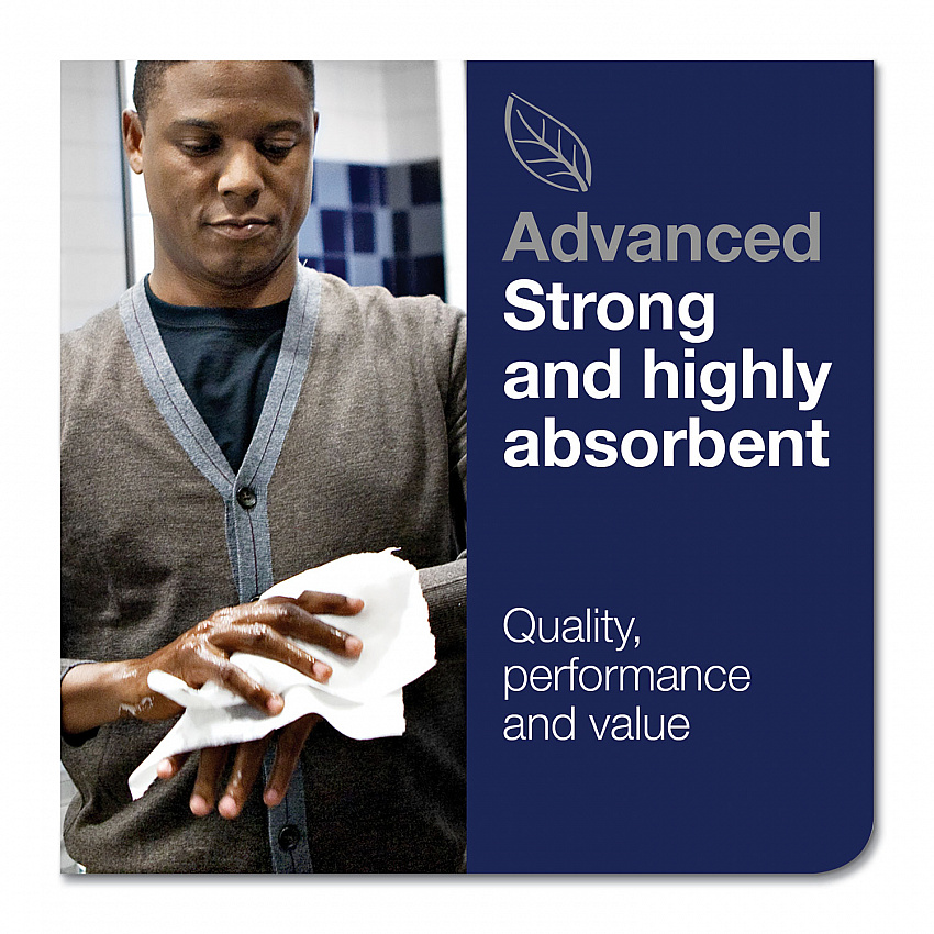 Advanced Matic Hand Towel Roll, 2-Ply, 7.7" x 525 ft, White, 643/Roll, 6 Rolls/Carton (290092A)