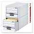 Bankers Box STOR/DRAWER Basic Space-Savings Storage Drawers, Legal Files, 16.75" x 19.5" x 11.5", White/Blue, 6/Carton (00722)