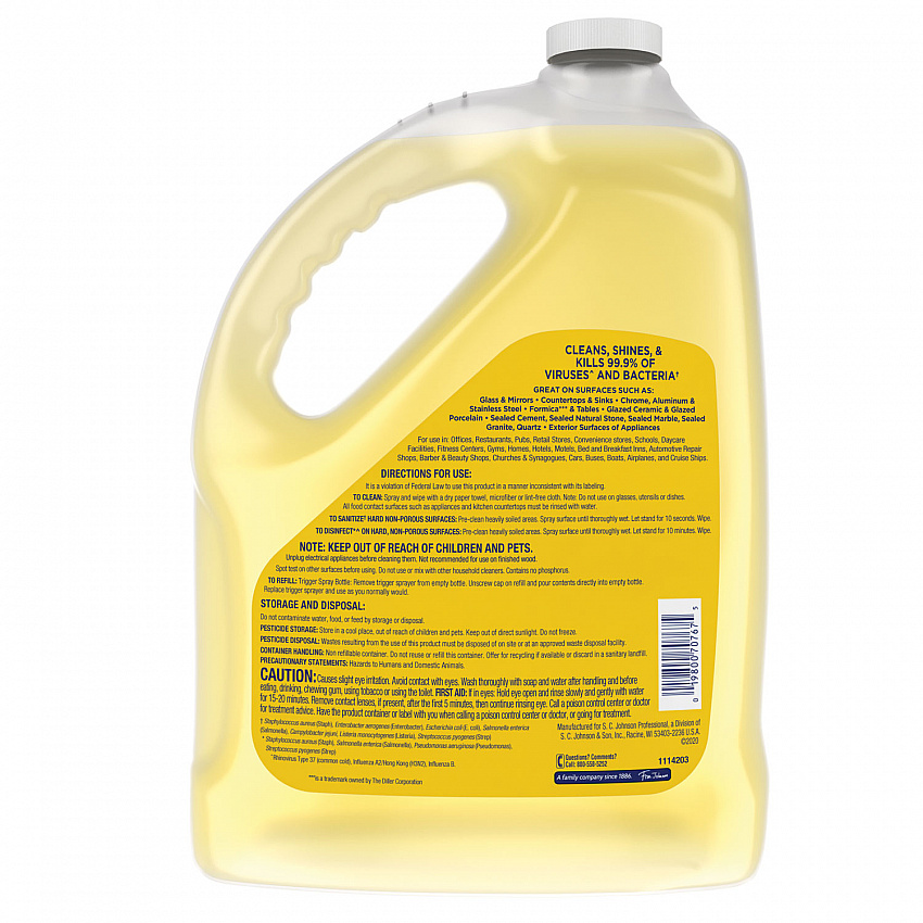 Multi-Surface Disinfectant Cleaner, Citrus Scent, 1 gal Bottle, 4/Carton (682265)