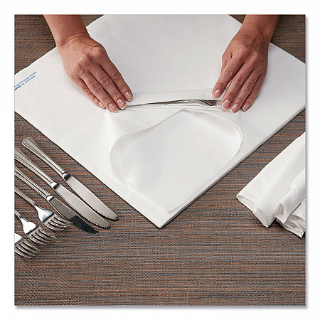 Airlaid Flat Pack Napkins, 1 Ply, 15.5 x 15.5, White, 1,000/Carton (253263)