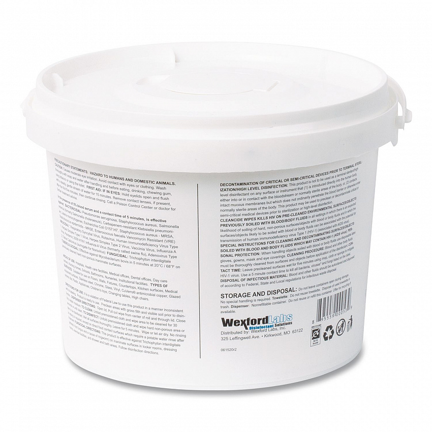 CleanCide Disinfecting Wipes, 1-Ply, 8 x 5.5, Fresh Scent, White, 400/Tub (3130B400DEA)
