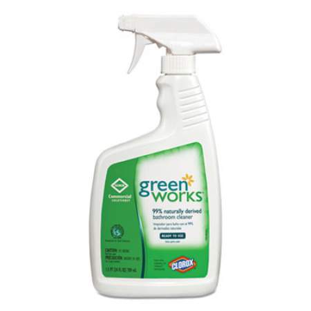 Green Works Bathroom Cleaner, 24 oz Spray Bottle, 12/Carton (00452CT)