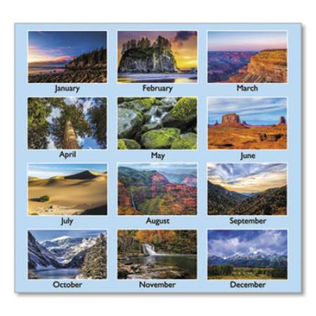 AT-A-GLANCE Scenic Monthly Wall Calendar, Scenic Landscape Photography, 12 x 17, White/Multicolor Sheets, 12-Month (Jan to Dec): 2022 (DMW20028)
