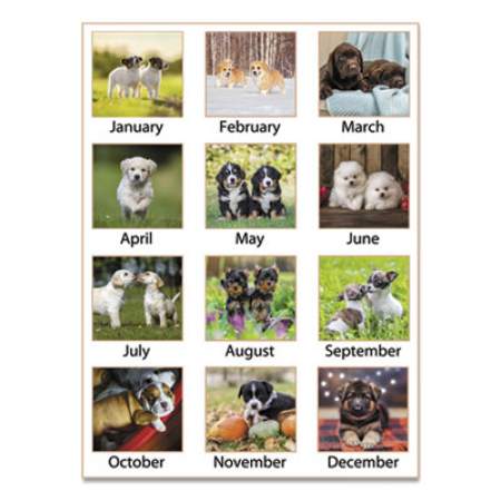 AT-A-GLANCE Puppies Monthly Desk Pad Calendar, Puppies Photography, 22 x 17, White Sheets, Clear Corners, 12-Month (Jan to Dec): 2022 (DMD16632)