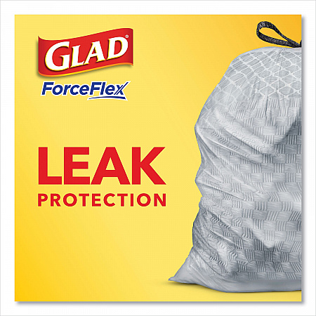 ForceFlex Kitchen Drawstring Trash Bags, 13 gal, 23.75