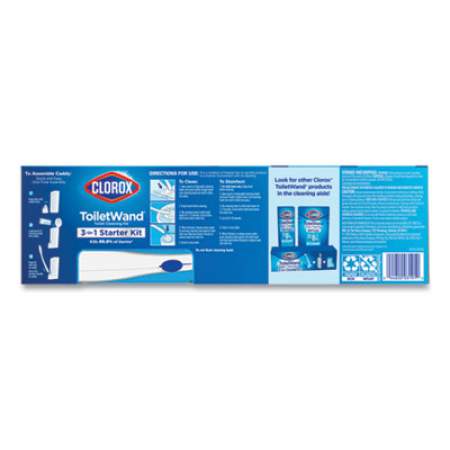 Clorox Toilet Wand Disposable Toilet Cleaning Kit: Handle, Caddy and Refills, White (03191)