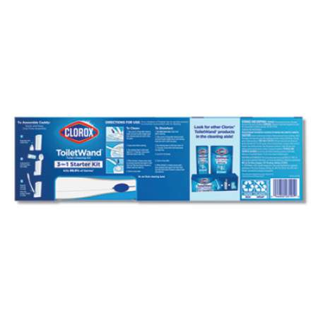 Clorox Toilet Wand Disposable Toilet Cleaning Kit: Handle, Caddy and Refills, 6/Carton (03191CT)