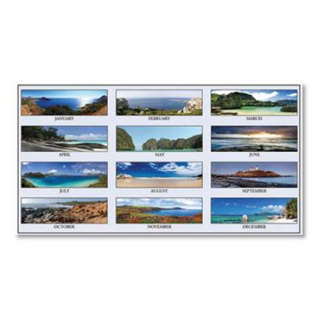 House of Doolittle Earthscapes Recycled Monthly Desk Pad Calendar, Coastlines Photos, 18.5 x 13, Black Binding/Corners,12-Month (Jan-Dec): 2022 (1786)