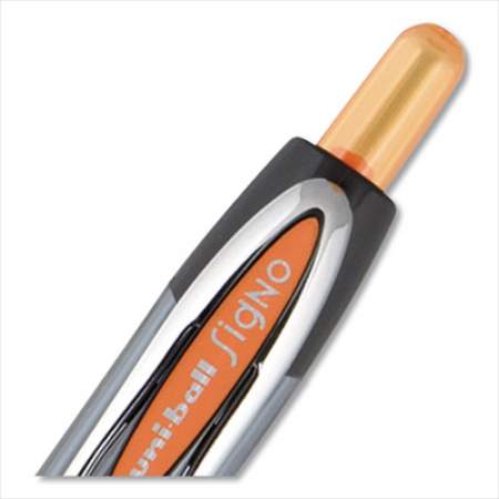 uni-ball Signo 207 Gel Pen, Retractable, Medium 0.7 mm, Black Ink, Translucent Black Barrel, 8/Pack (2431821)