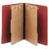 AbilityOne 7530015567912 SKILCRAFT Pressboard Top Tab Classification Folder, 2 Dividers, Letter Size, Earth Red, 10/Box