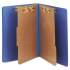 AbilityOne 7530015567914 SKILCRAFT Pressboard Top Tab Classification Folder, 2 Dividers, Letter Size, Dark Blue, 10/Box