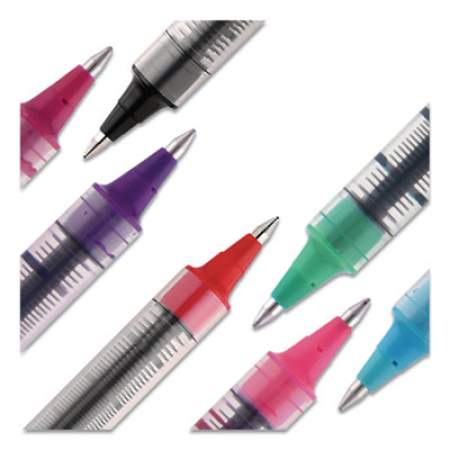 uni-ball VISION Roller Ball Pen, Stick, Fine 0.7 mm, Assorted Ink and Barrel Colors, Dozen (60387)