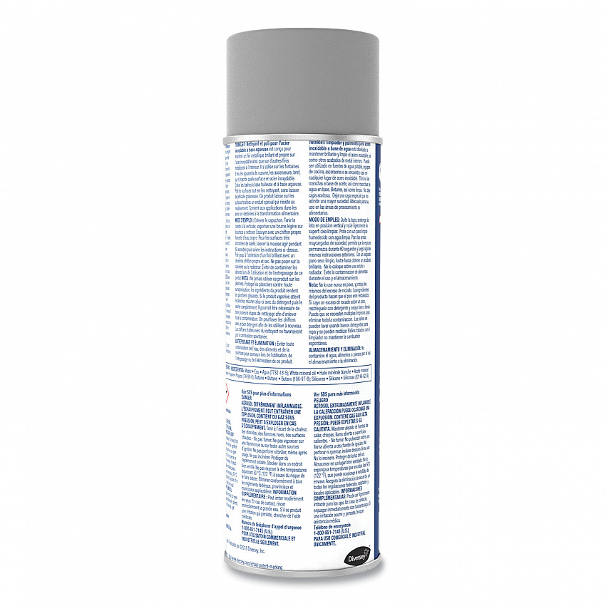 Stainless Steel Cleaner and Polish, 17 oz Aerosol Spray, 12/Carton (991224)