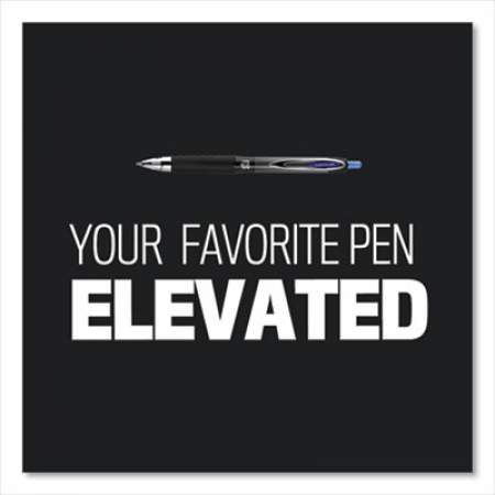 uni-ball 207PLUS+ Gel Pen, Retractable, Medium 0.7 mm, Assorted Ink Colors, Black Barrel, 6/Pack (24449118)