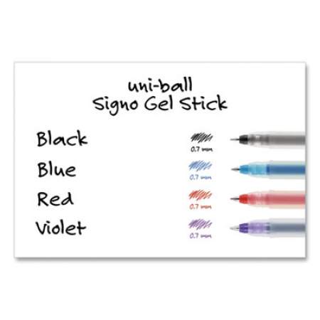 uni-ball Signo Gel Pen, Stick, Medium 0.7mm, Blue Ink, Blue Barrel, Dozen (495456)