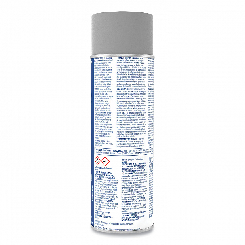 Stainless Steel Cleaner and Polish, 17 oz Aerosol Spray, 12/Carton (991224)