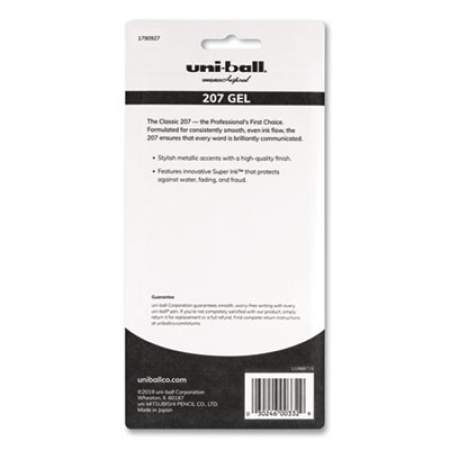 uni-ball 207 Signo Gel Ultra Micro Gel Pen, Retractable, Extra-Fine 0.38 mm, Black Ink, Smoke Barrel, 4/Pack (411532)