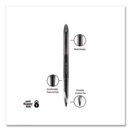 uni-ball AIR Porous Roller Ball Pen, Stick, Medium 0.7 mm, Black Ink, Black Barrel, 3/Pack (1498876)
