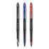 uni-ball AIR Porous Gel Pen, Stick, Medium 0.7 mm, Blue Ink, Black/Blue Barrel, 3/Pack (1926810)