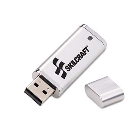 AbilityOne 7045015584987, SKILCRAFT Ultra-Slim Flash Drive, 4 GB, Silver