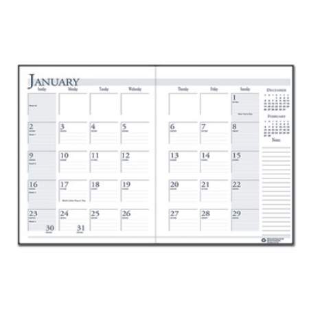 House of Doolittle Recycled Ruled 14-Month Planner with Stitched Leatherette Cover, 11 x 8.5, Black Cover, 14-Month (Dec to Jan): 2021 to 2023 (26002)