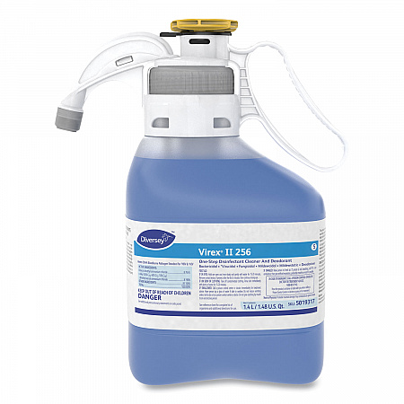 Virex II 256 One-Step Disinfectant Cleaner Deodorant, Mint Scent, 1.4 L SmartDose, 2/Carton (5019317)