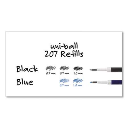 uni-ball REFILL FOR SIGNO GEL 207 PENS, MEDIUM POINT, BLUE INK, 2/PACK (71207PP)