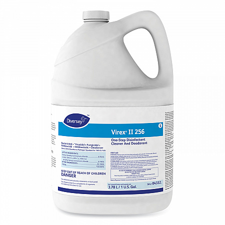 Virex II 256 One-Step Disinfectant Cleaner Deodorant, Mint Scent, 1 gal, 4 Bottles/CT (04332)