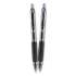 uni-ball Signo 207 Needle Point Gel Pen, Retractable, Medium 0.7 mm, Blue Ink, Black Barrel, Dozen (1736098)