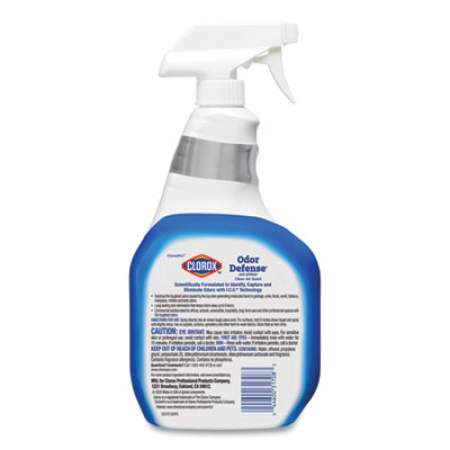 Clorox Commercial Solutions Odor Defense Air/Fabric Spray, Clean Air, 32 oz Bottle, 9/Carton (31708)