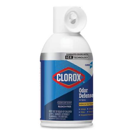 Clorox Commercial Solutions Odor Defense, Wall Mount Refill, Clean Air, 6 oz Aerosol Spray, 12/Carton (31710)