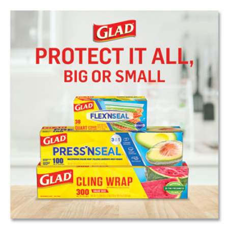 Glad ClingWrap Plastic Wrap, 200 Square Foot Roll, Clear (00020)