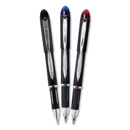 uni-ball Jetstream Stick Ballpoint Pen, Bold 1 mm, Blue Ink, Black Barrel (33922)