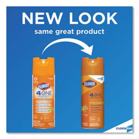 Clorox 4-in-One Disinfectant and Sanitizer, Citrus, 14 oz Aerosol Spray (31043)